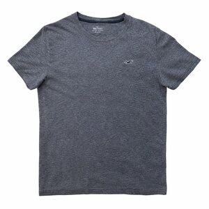 Hollister Men's Heathered Dark Blue Tee